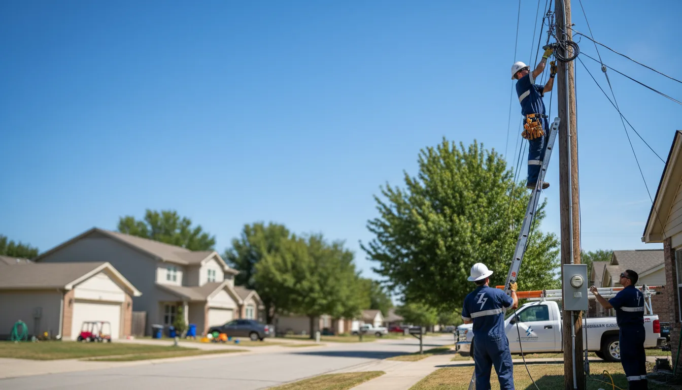 Residential electrician providing installation services in Rosston, TX